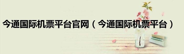 今通国际机票平台官网（今通国际机票平台）