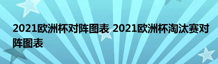 2021欧洲杯对阵图表 2021欧洲杯淘汰赛对阵图表