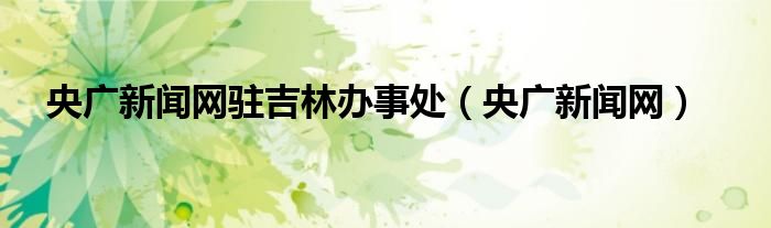 央广新闻网驻吉林办事处（央广新闻网）