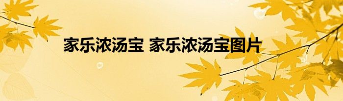 家乐浓汤宝 家乐浓汤宝图片