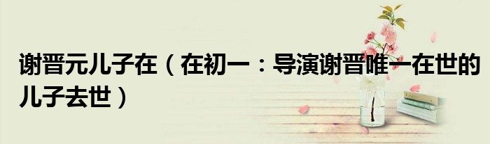 谢晋元儿子在（在初一：导演谢晋唯一在世的儿子去世）