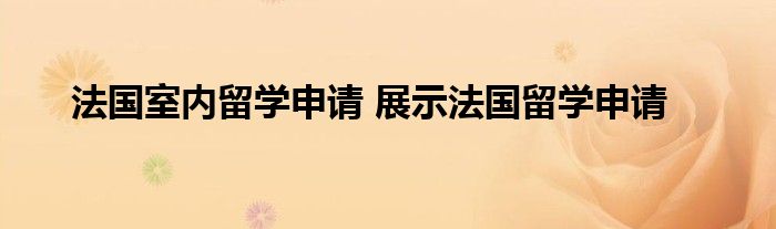 法国室内留学申请 展示法国留学申请