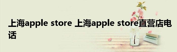 上海apple store 上海apple store直营店电话