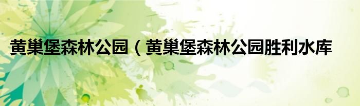 黄巢堡森林公园（黄巢堡森林公园胜利水库