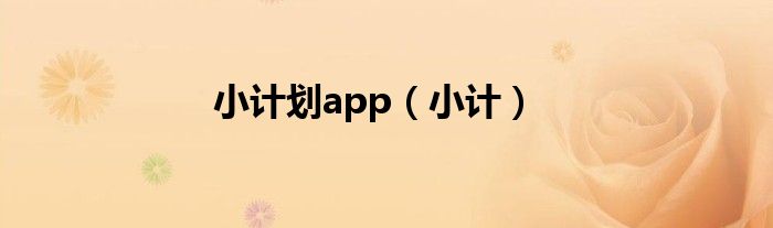 小计划app（小计）