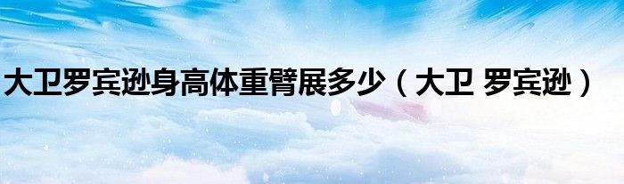 大卫罗宾逊身高体重臂展多少（大卫 罗宾逊）
