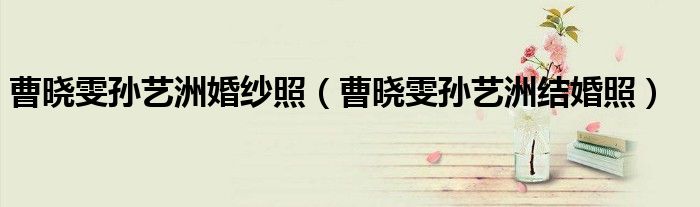 曹晓雯孙艺洲婚纱照（曹晓雯孙艺洲结婚照）