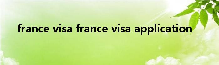 france visa france visa application