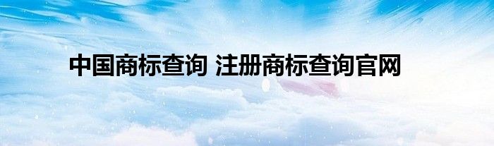 中国商标查询 注册商标查询官网