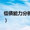 偿债能力分析指标有什么（偿债能力分析指标）