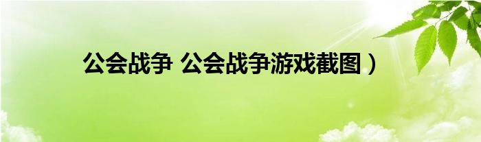 公会战争 公会战争游戏截图）