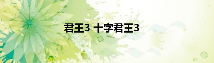 君王3 十字君王3
