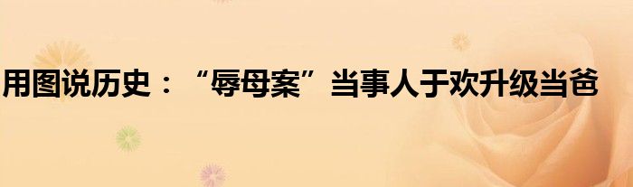 用图说历史：“辱母案”当事人于欢升级当爸
