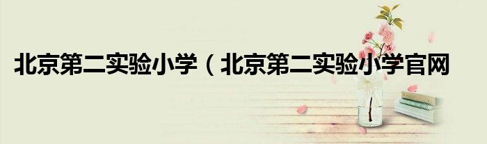 北京第二实验小学（北京第二实验小学官网