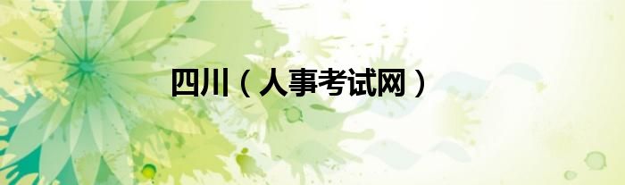 四川（人事考试网）