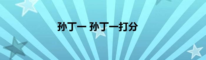 孙丁一 孙丁一打分
