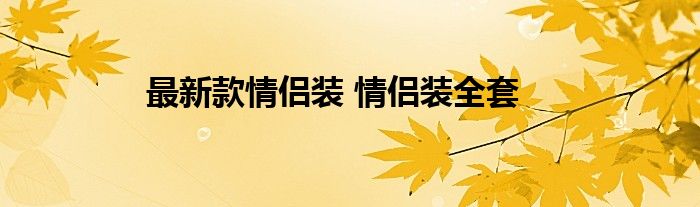 最新款情侣装 情侣装全套