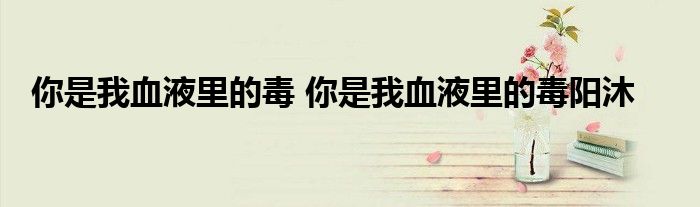 你是我血液里的毒 你是我血液里的毒阳沐