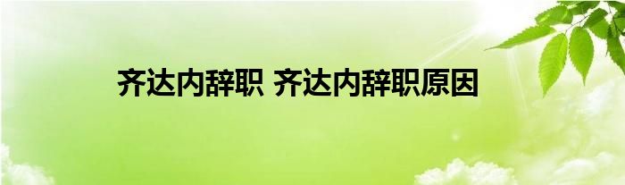 齐达内辞职 齐达内辞职原因