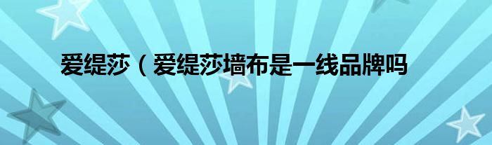 爱缇莎（爱缇莎墙布是一线品牌吗