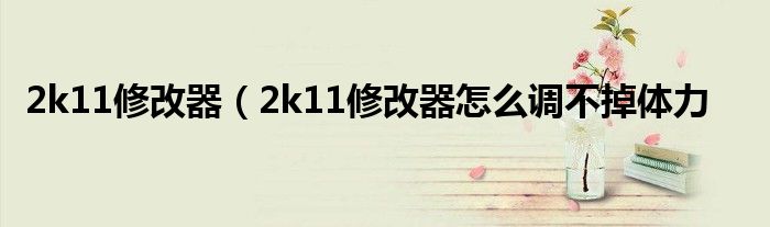 2k11修改器（2k11修改器怎么调不掉体力