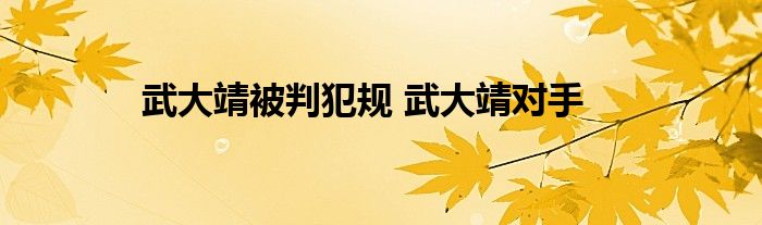 武大靖被判犯规 武大靖对手