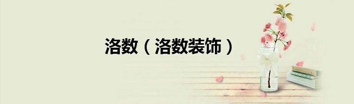 洛数（洛数装饰）