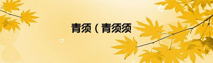 青须（青须须