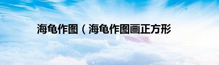 海龟作图（海龟作图画正方形