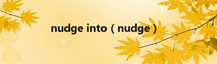 nudge into（nudge）