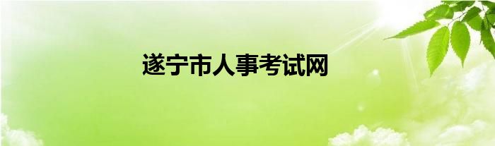 遂宁市人事考试网