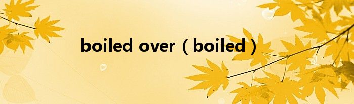 boiled over（boiled）