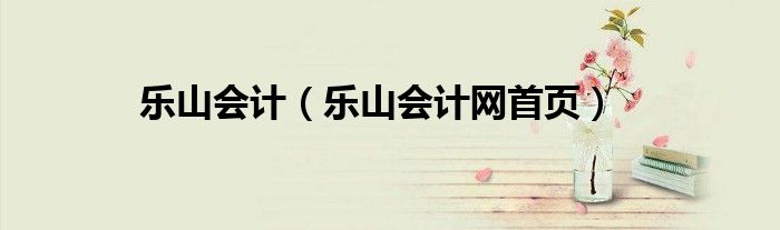 乐山会计（乐山会计网首页）