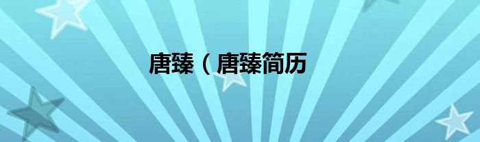 唐臻（唐臻简历