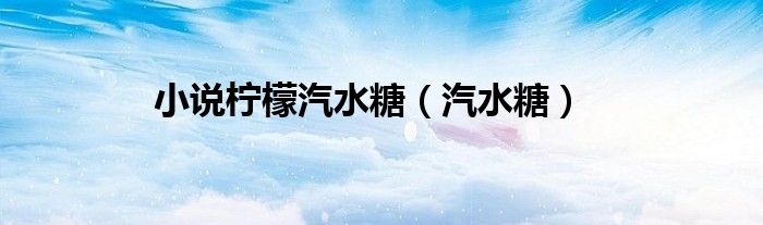 小说柠檬汽水糖（汽水糖）