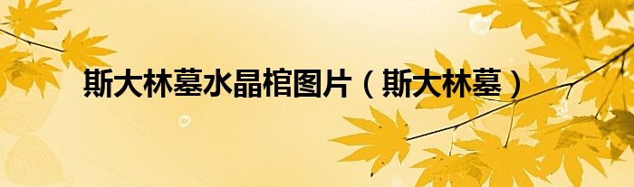 斯大林墓水晶棺图片（斯大林墓）