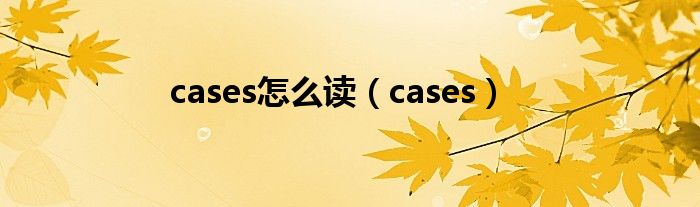 cases怎么读（cases）