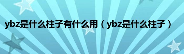 ybz是什么柱子有什么用（ybz是什么柱子）