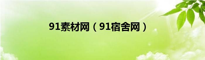 91素材网（91宿舍网）