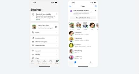 WhatsApp和Messenger与第三方消息服务合作的方式如下