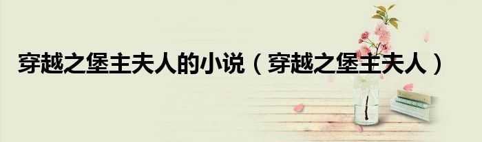 穿越之堡主夫人的小说（穿越之堡主夫人）