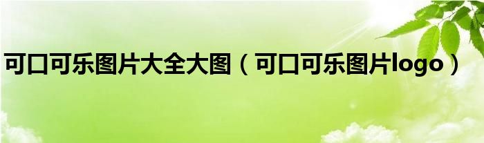 可口可乐图片大全大图（可口可乐图片logo）