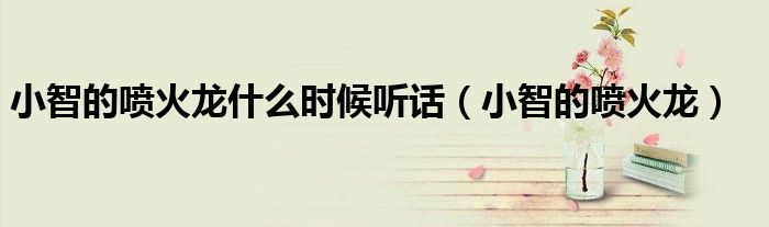 小智的喷火龙什么时候听话（小智的喷火龙）