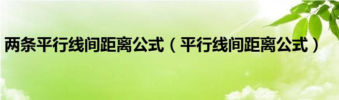 两条平行线间距离公式（平行线间距离公式）