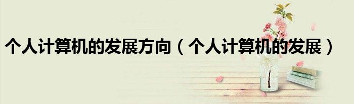 个人计算机的发展方向（个人计算机的发展）