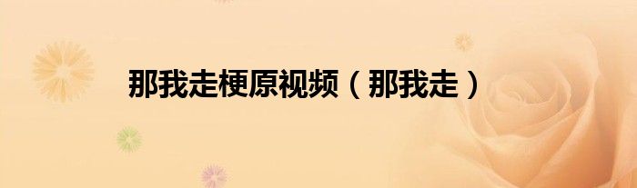 那我走梗原视频（那我走）