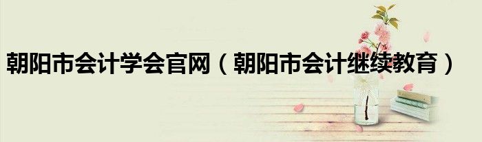 朝阳市会计学会官网（朝阳市会计继续教育）