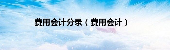费用会计分录（费用会计）