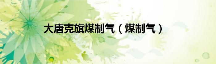大唐克旗煤制气（煤制气）
