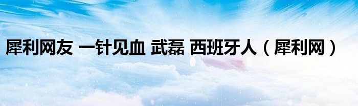 犀利网友 一针见血 武磊 西班牙人（犀利网）